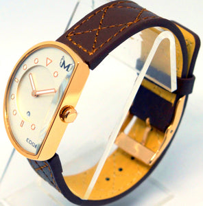 14k Rose Gold Brown-Wrist Watch-Edge Watch Company